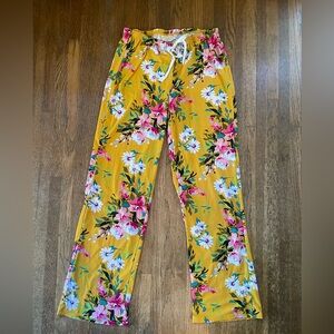 Bobbie Brooks Yellow Floral Pajama Pants